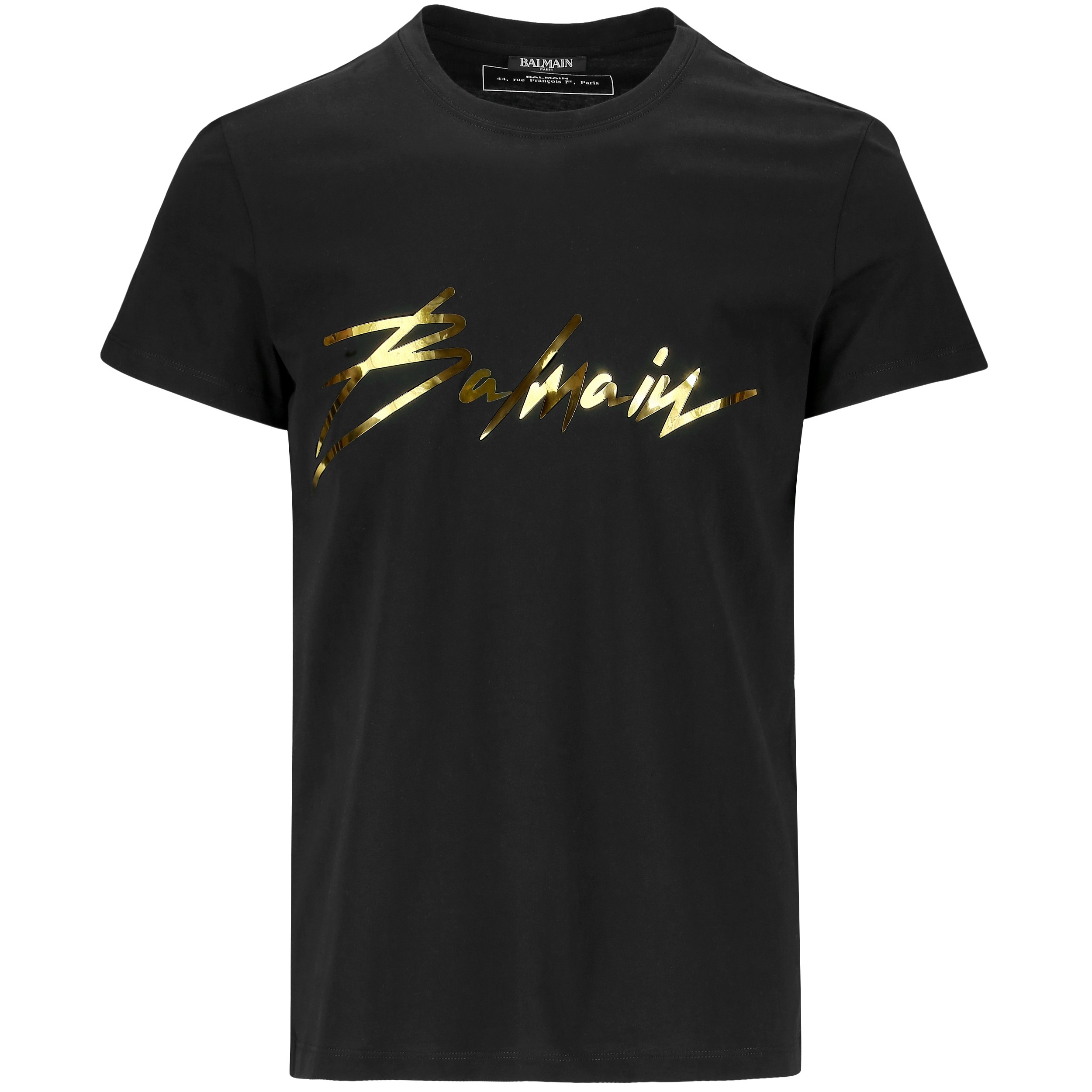 Balmain Black/Gold Signature Logo T-Shirt - Rogue