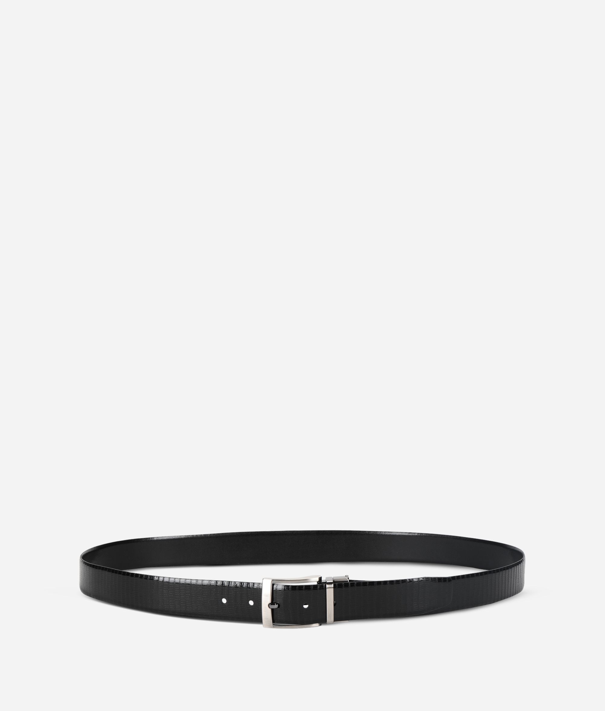 Karl Lagerfeld Black Leather Reversible Belt - Rogue