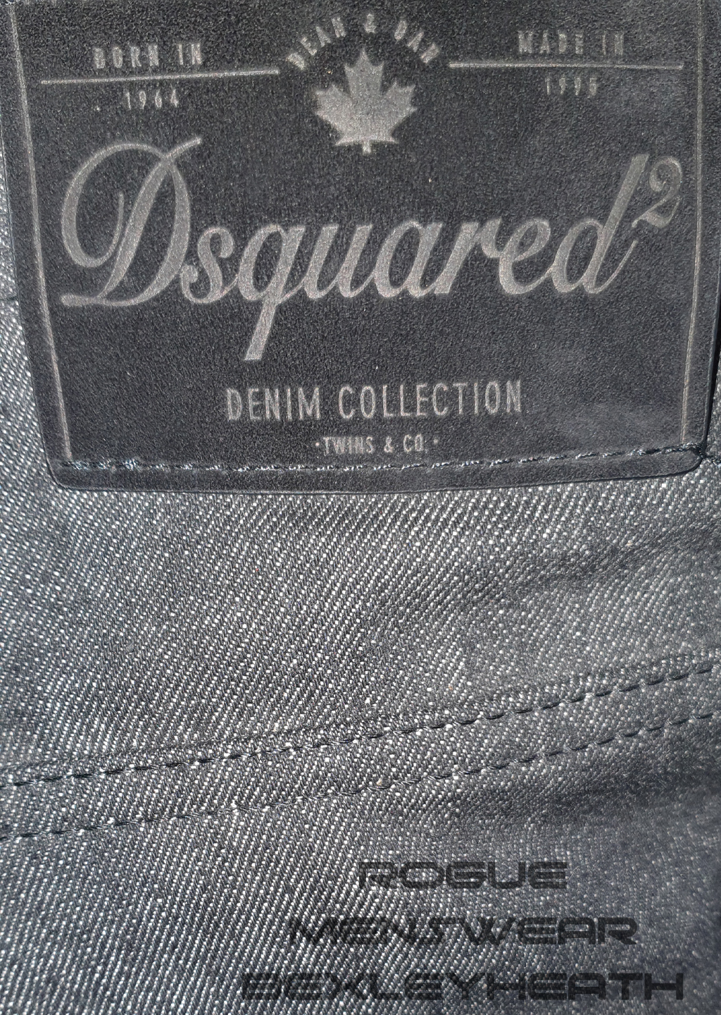 Dsquared Kenny Twist Black Raw Denim Jeans - Rogue Menswear