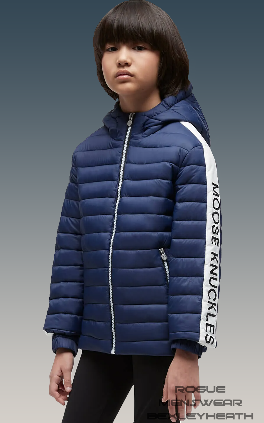 Moose Knuckles Kids Parksville Jacket In Blue - Rogue Menswear